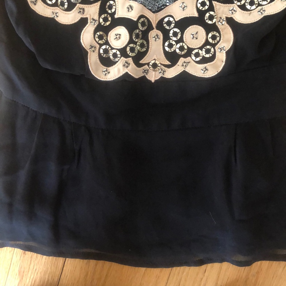 French Connection Size 4 Peplum Sequined Top - image 4